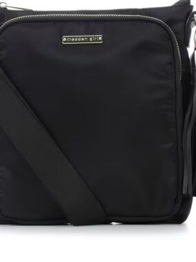 Madden Girl Black Nylon Messenger Crossbody Bag